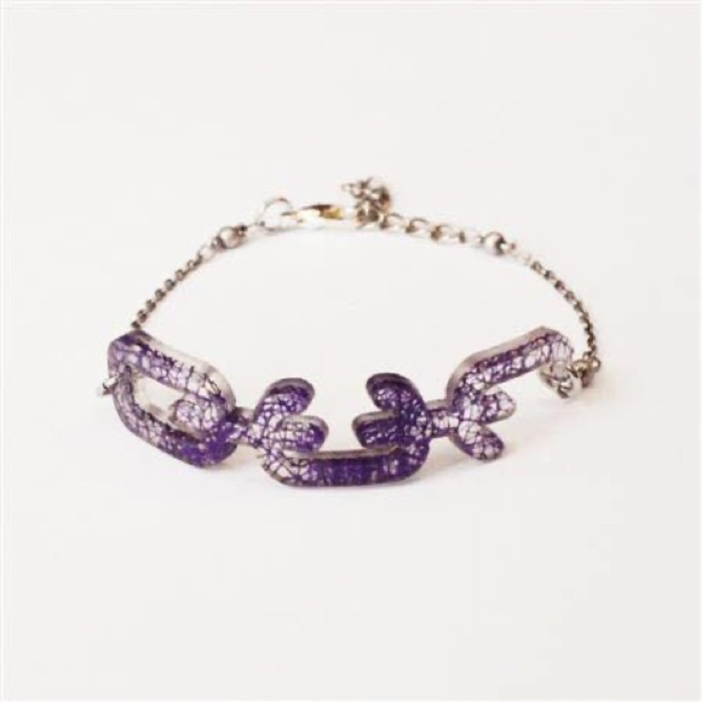 Color By Amber Purple OUR carved bracelet